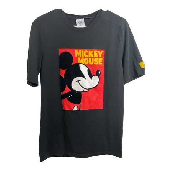 Disney and Zara original Mickey T-shirt . Black Mickey Mouse size Large - Picture 4 of 9